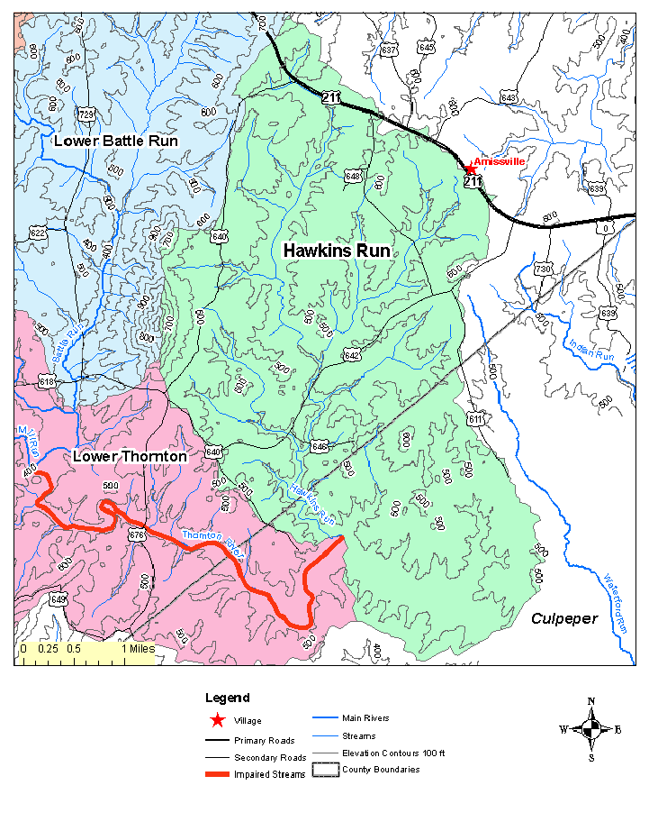 Hawkins Run, Topographic Map